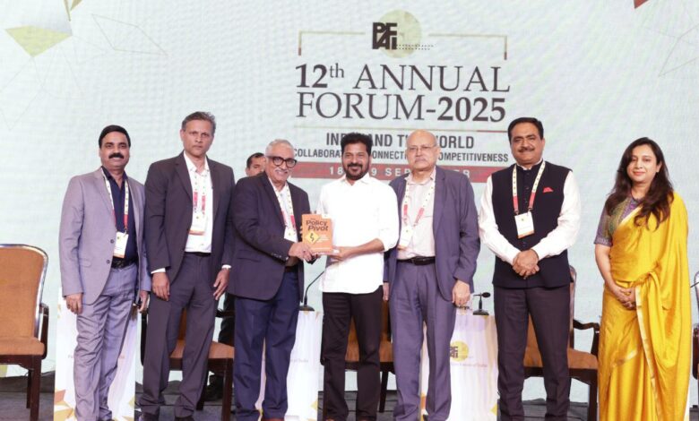 Image of Telangana CM Revanth Reddy at the PAFI event in New Delhi.