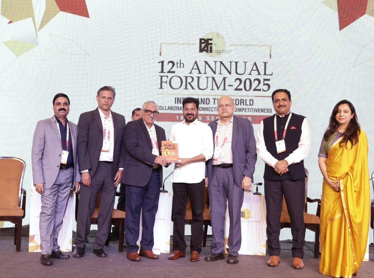 Image of Telangana CM Revanth Reddy at the PAFI event in New Delhi.