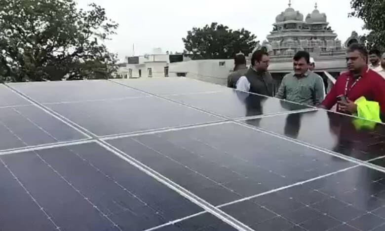 Solar panels laid in Konda Reddy Pally village