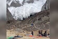A massive avalanche struck the slopes near Annapurna I Base Camp