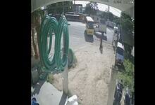 A mini truck hits a school bus in Medchal