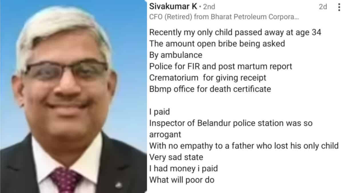 Former BPCL CFO asked bribe after daughter's death