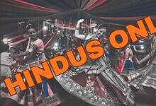 Garba night Hindus only