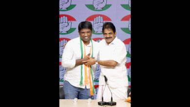 Former IAS officer Kannan Gopinath with Congress general secretary K C Venugopal