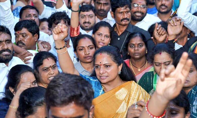 Telangana Jagruti President Kavitha calls for cancellation of Group 1 exams