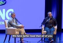 Journalist Mehdi Hasan and comedian Bassem Youssef
