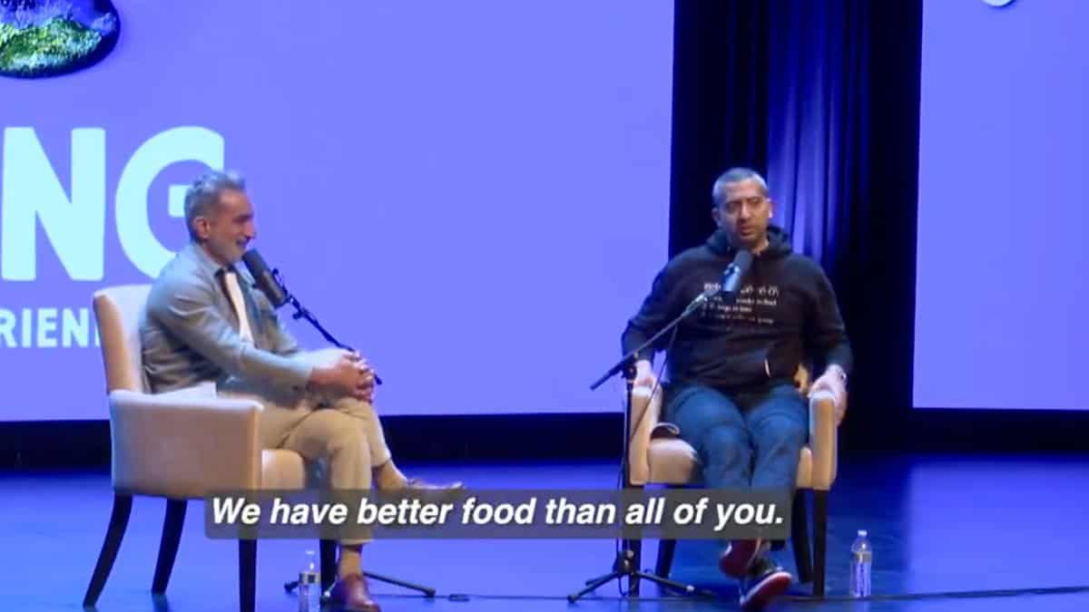Journalist Mehdi Hasan and comedian Bassem Youssef