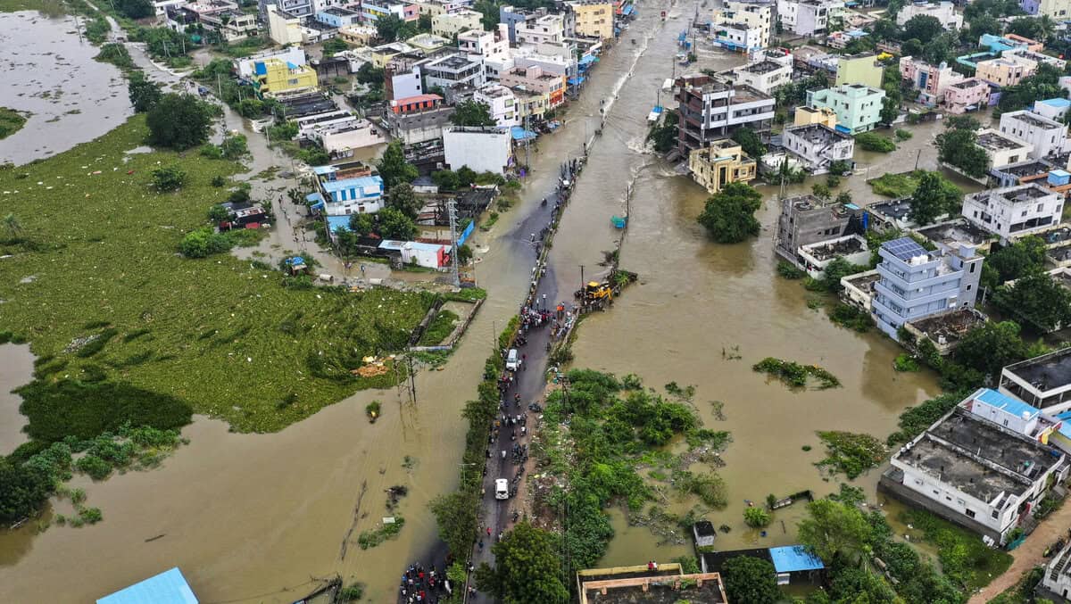 Cyclone Montha in Hanamkonda
