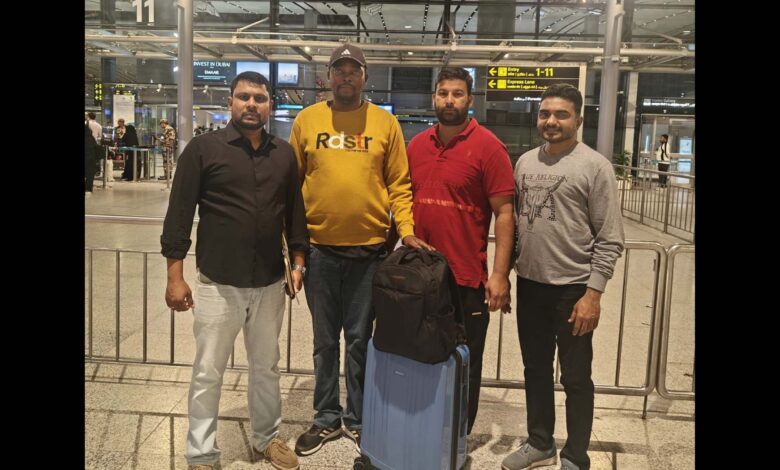 Nigerian national Onourah Solomon Chibueze at the Hyderabad airport