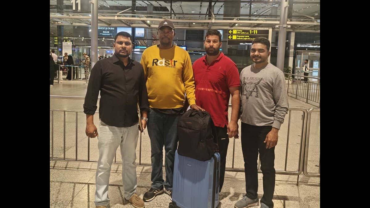 Nigerian national Onourah Solomon Chibueze at the Hyderabad airport
