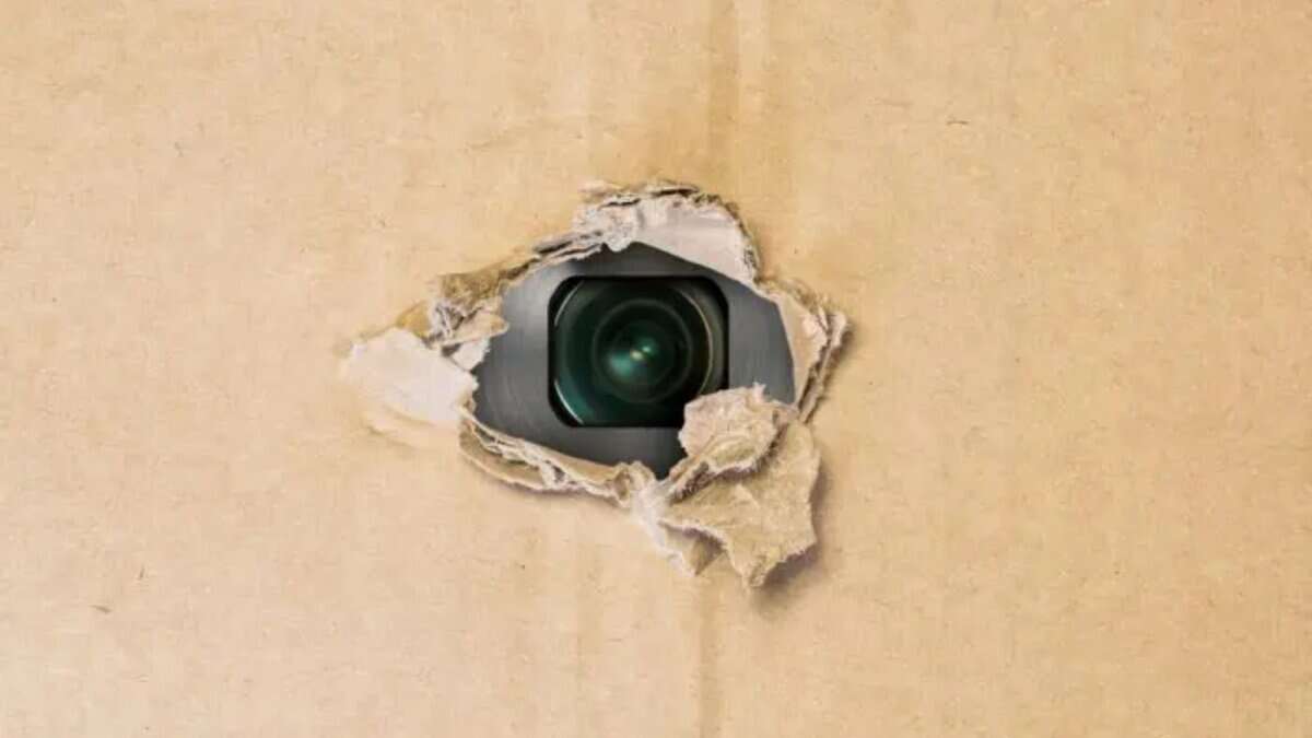 Secret camera found inside girls' restrooms at government school in Karimnagar district on Monday, October 27, 2025.
