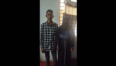 Syed Baba with his wife Sameena Begum
