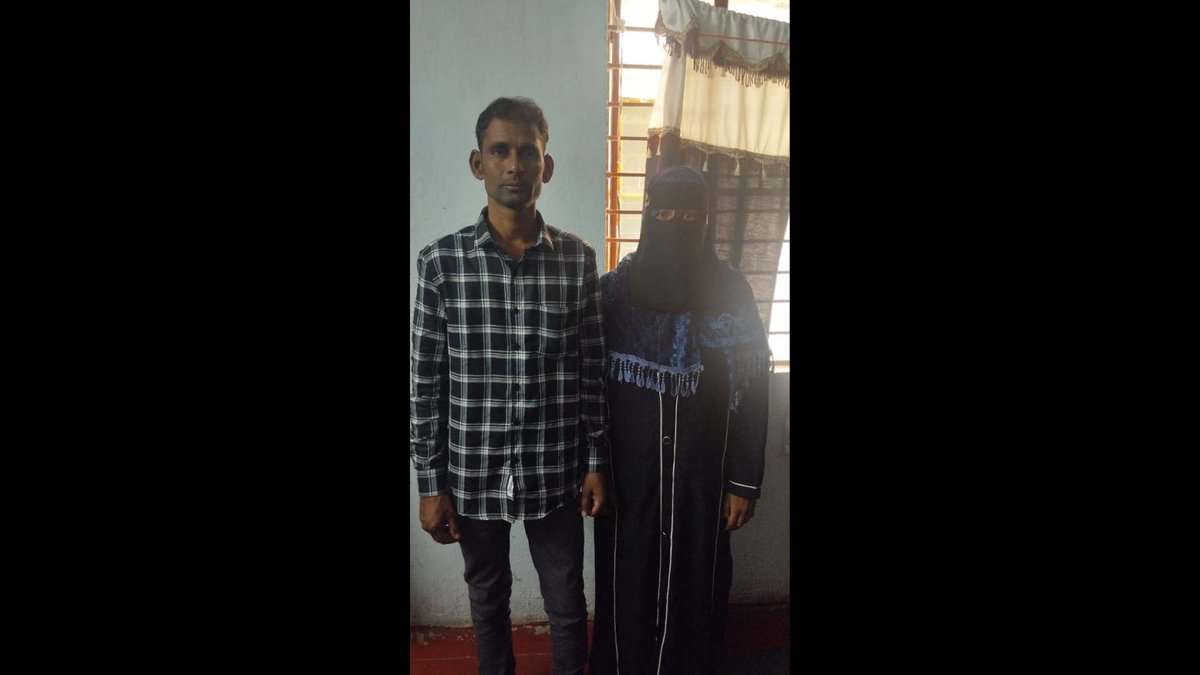 Syed Baba with his wife Sameena Begum