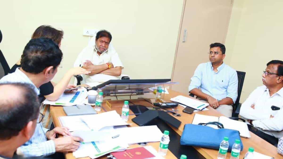 Telangana health minister Damodar Raja Narasimha conducts a review meeting