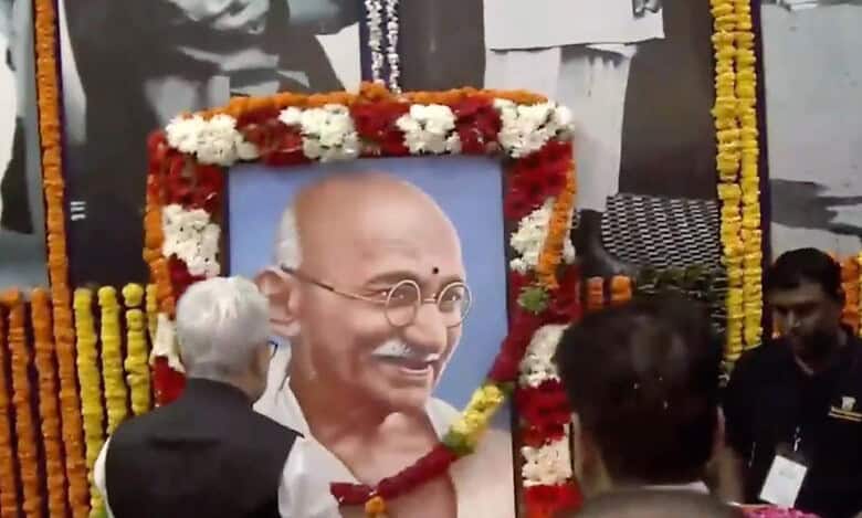 Telangana governor and CM pay tribute to Mahatma Gandhi in Hyderabad on Gandhi Jayanti