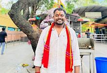 Beer bottles were thrown at the entrance of a mosque during a Durga Devi procession in Hyderabad. The man has been identified as Deva