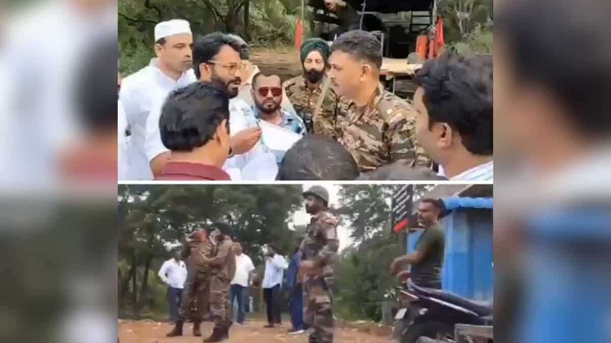 The Congress government faced embarrassment after army authorities stopped the works on the 2500 square yards of land allocated for a graveyard located behind a mosque in Hyderabad.