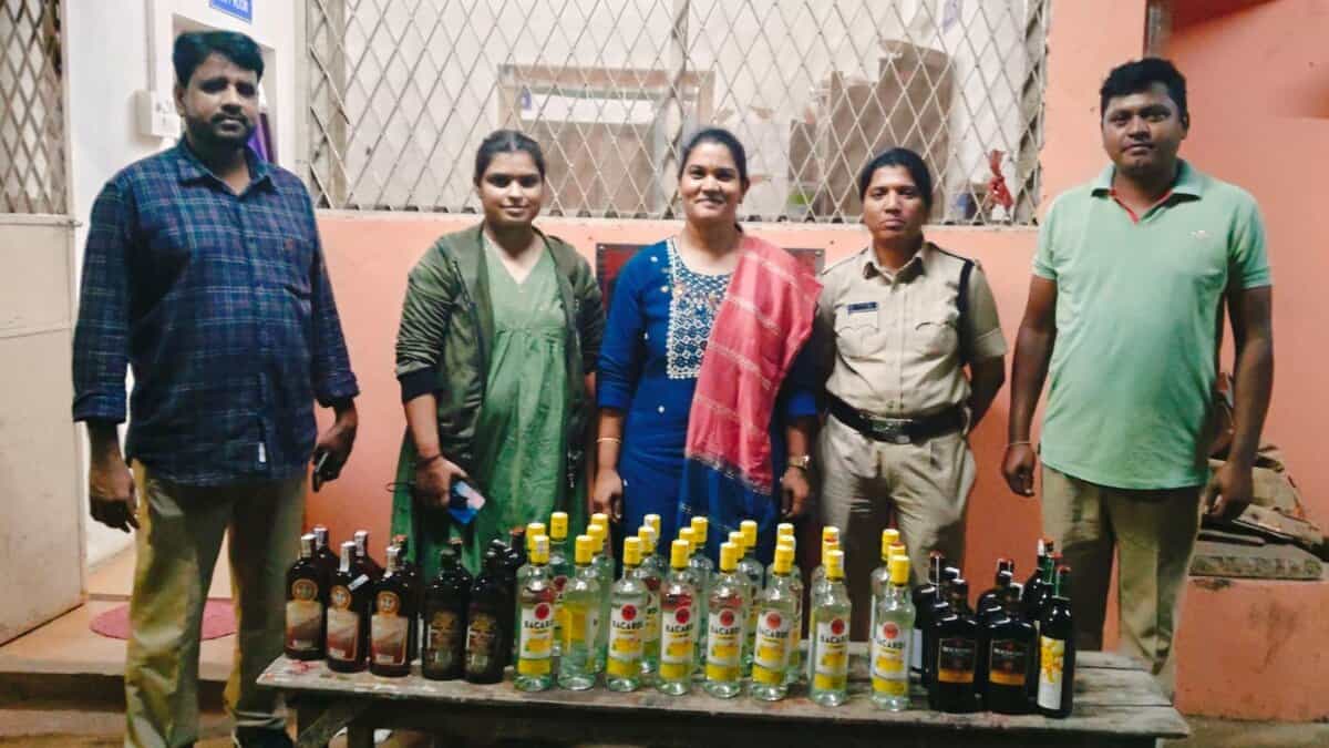 illegal liquor bottles