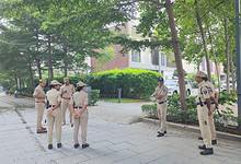 Poliice deployed at KTR's house ahead of BRS protest against RTC fare hike