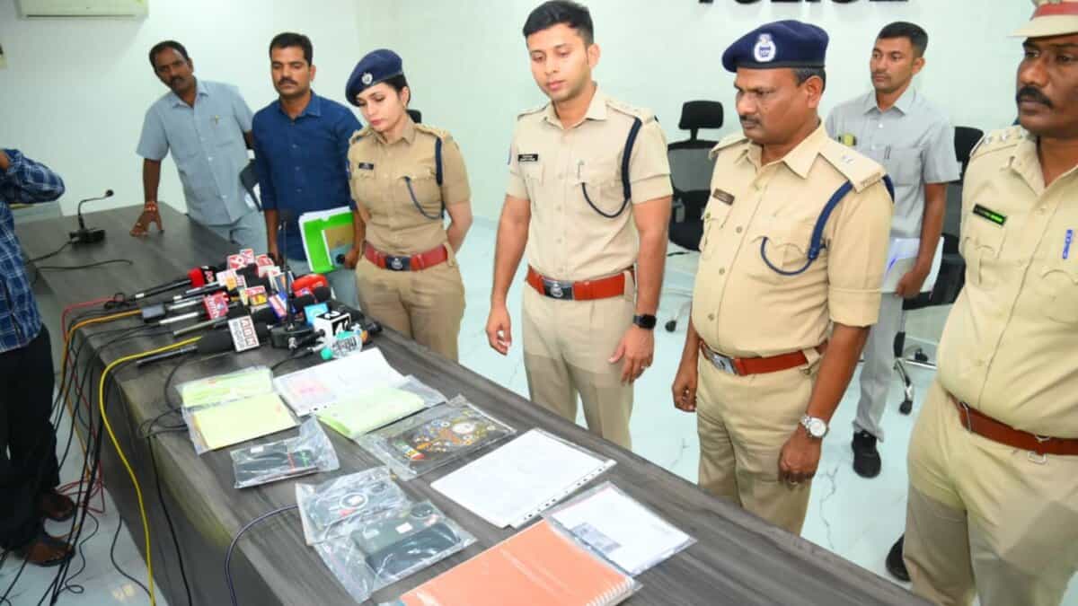 The Nalgonda police arrested a college dropout was arrested on charges of cheating