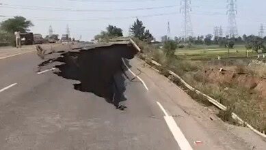 road collapse in Madhya Pradesh