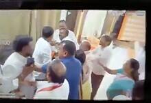 BC leaders fight inside BJP office in Hyderabad