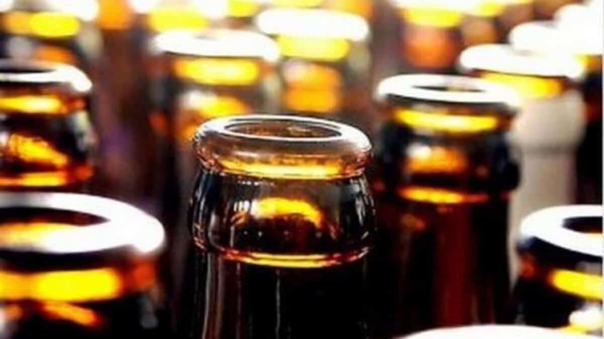An image of liquor bottles used for representational purpose
