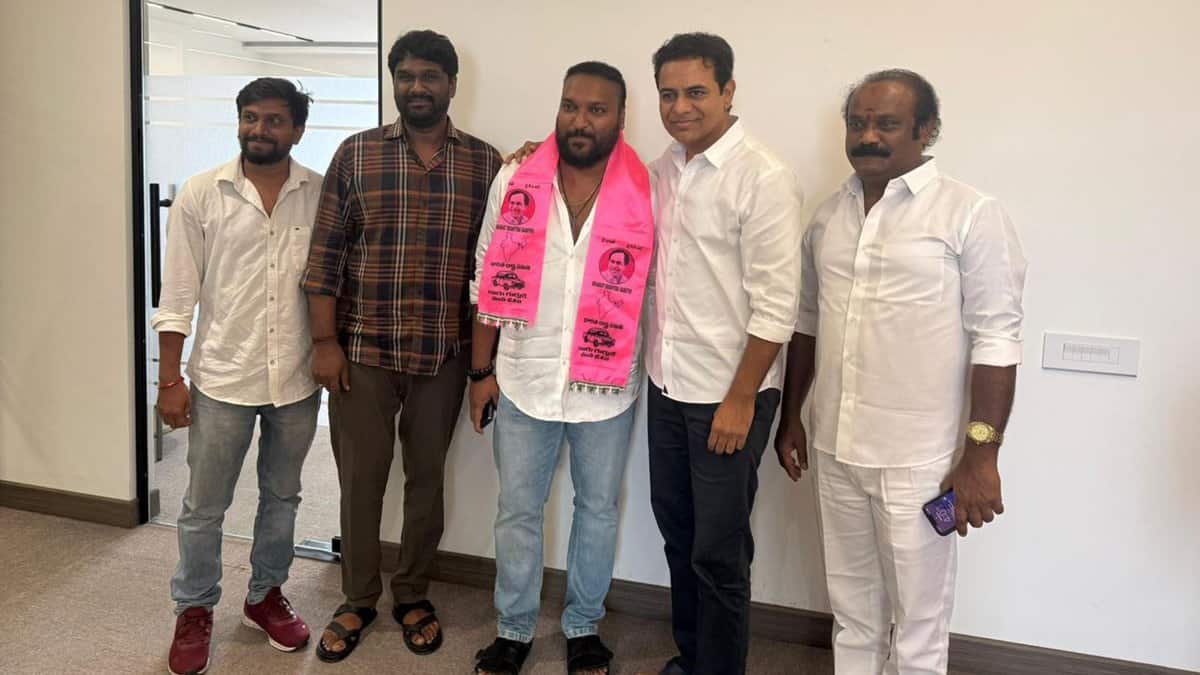 Goutham Yadav, the brother Naveen Yadav, the Congress party's candidate for the Jubilee Hills by election, joined BRS on Wednesday