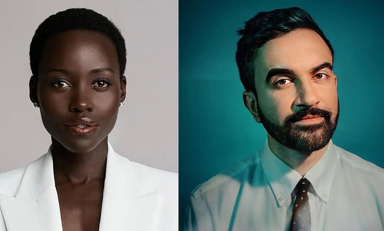 Lupita Nyong’o (right) and Zohran Mamdani