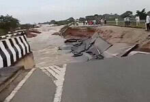 Hyderabad-Srisailam Highway collapses amid heavy rain