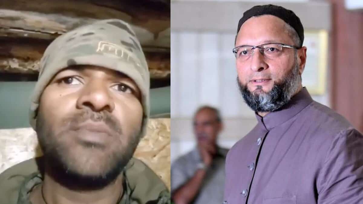 Mohammed Ahmed (Left) and AIMIM President Asaduddin Owaisi