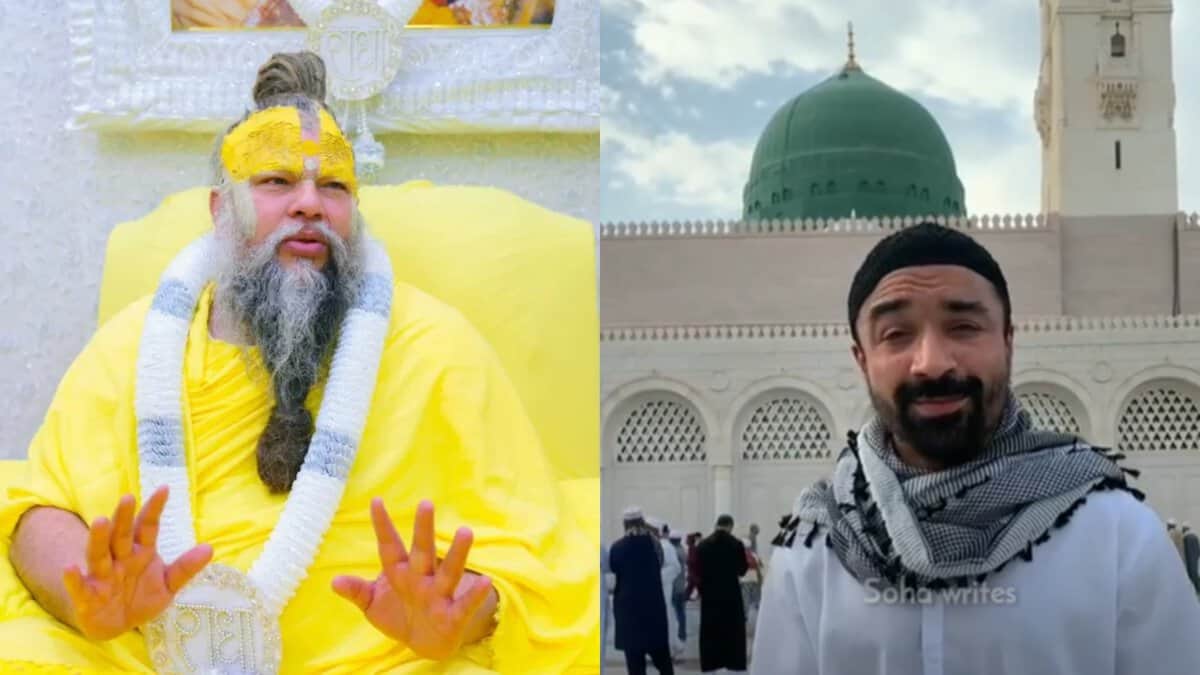 Premanand Maharaj and Ajaz Khan