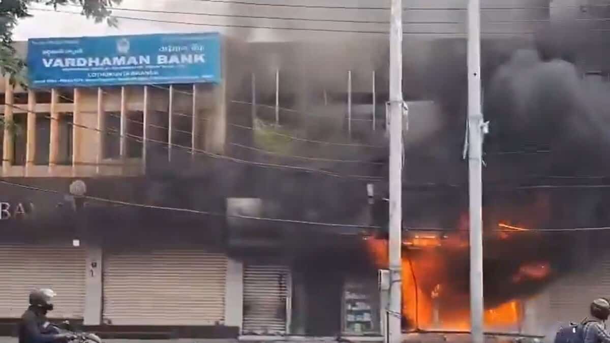 Fire at cycle shop in Hyderabad