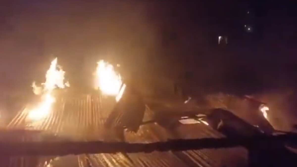 Fire at kite warehouse in Hyderabad