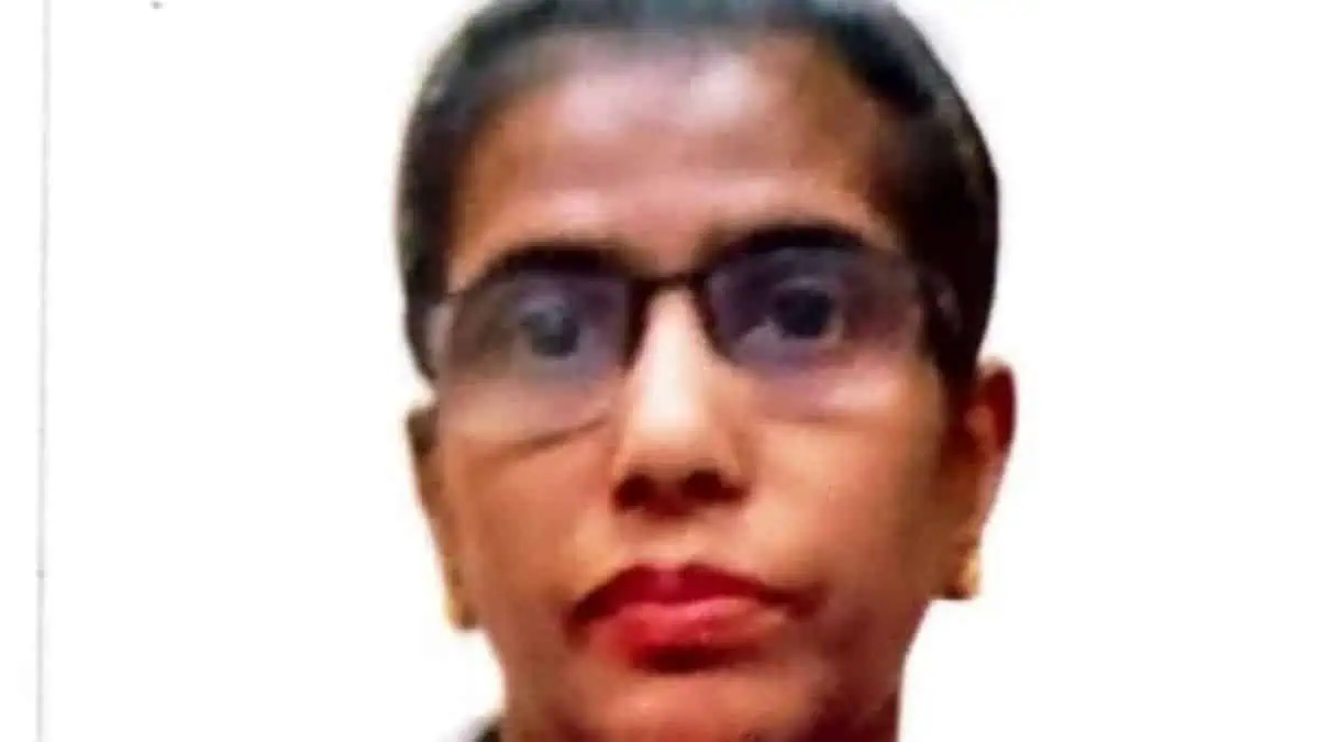 Portrait of Manakandathil Thekkethi, also known as Sheela Allyani, an Indian fugitive wanted in a cheating case.