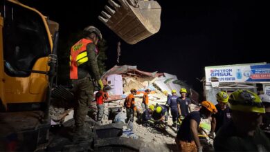 Rescuers search for survivors underneath rubble in Bogo city, Philippines, Wednesday, Oct. 1, 2025. AP/PTI