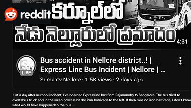 Reddit post detailing bus fire