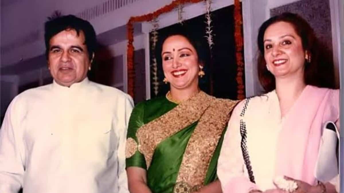 Saira Banu, Hema Malini and Dilip Kumar