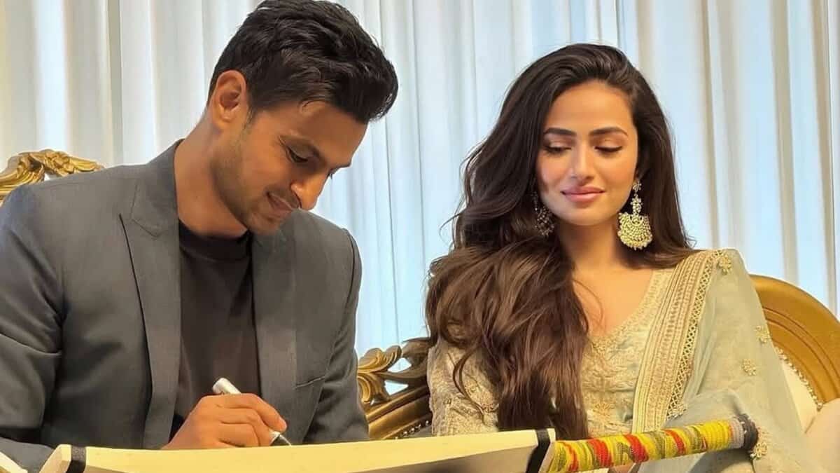 Shoaib Malik and Sana Javed