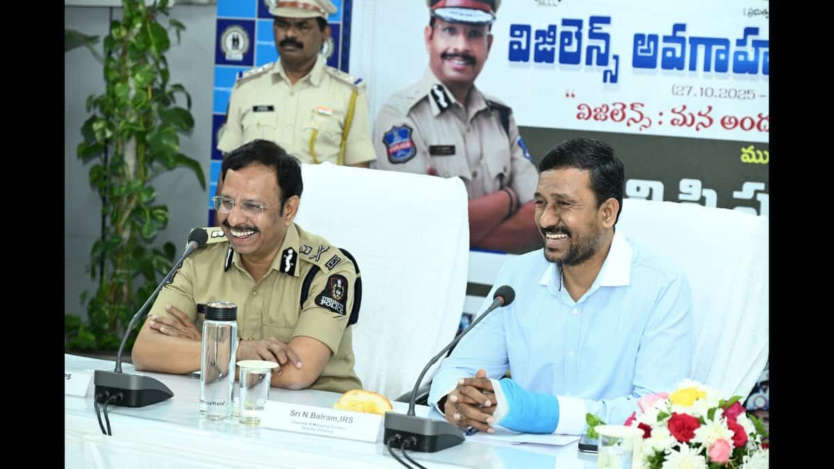 Commissioner of Police VC Sajjanar at Singareni Collieries Co. Ltd. for the Vigilance Awareness Week