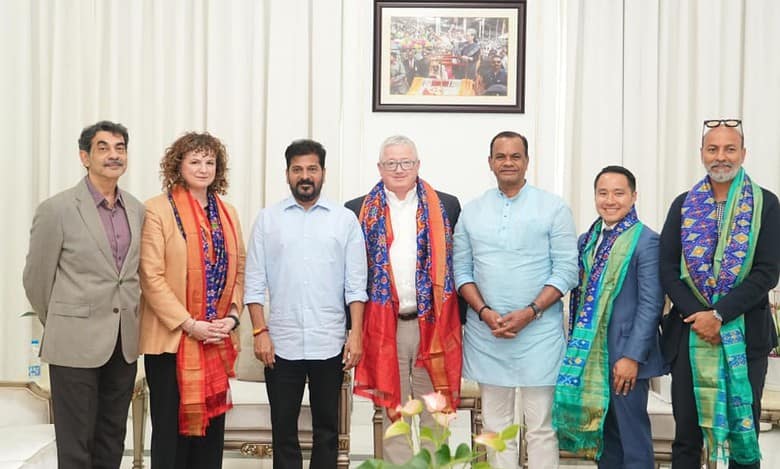 A delegation of Southwest Airlines meets Telangana Chief Minister Revanth Reddy