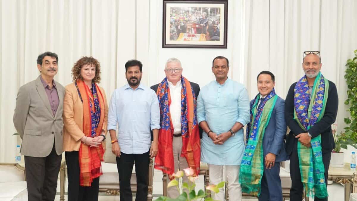 A delegation of Southwest Airlines meets Telangana Chief Minister Revanth Reddy