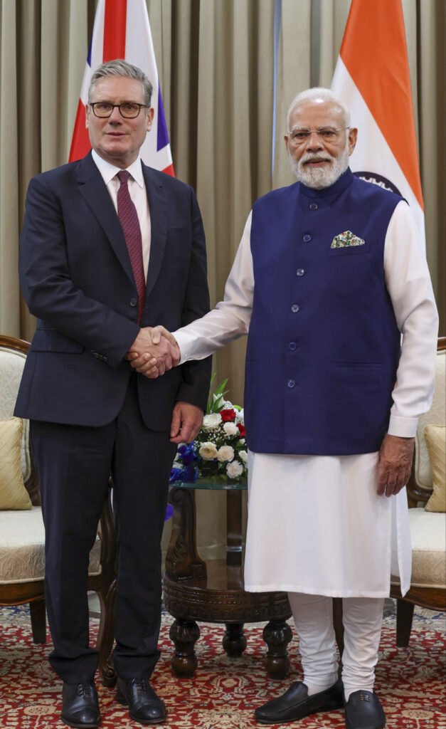 PM Modi with UK PM Keir Starmer