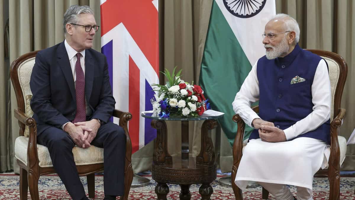 PM Modi with UK PM Keir Starmer