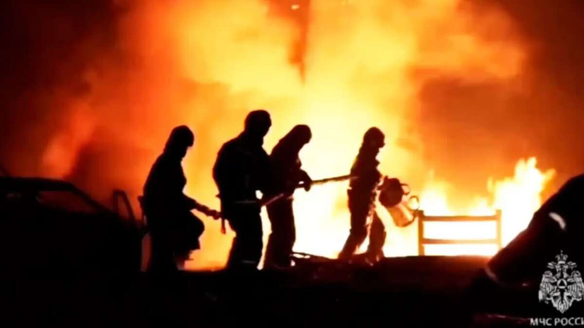 ukraine drone attack russia's gas plant