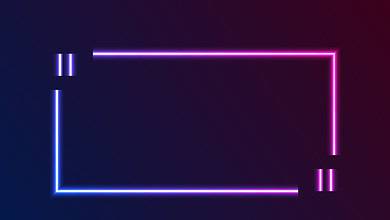 Quote speech bubble abstract laser neon frame background