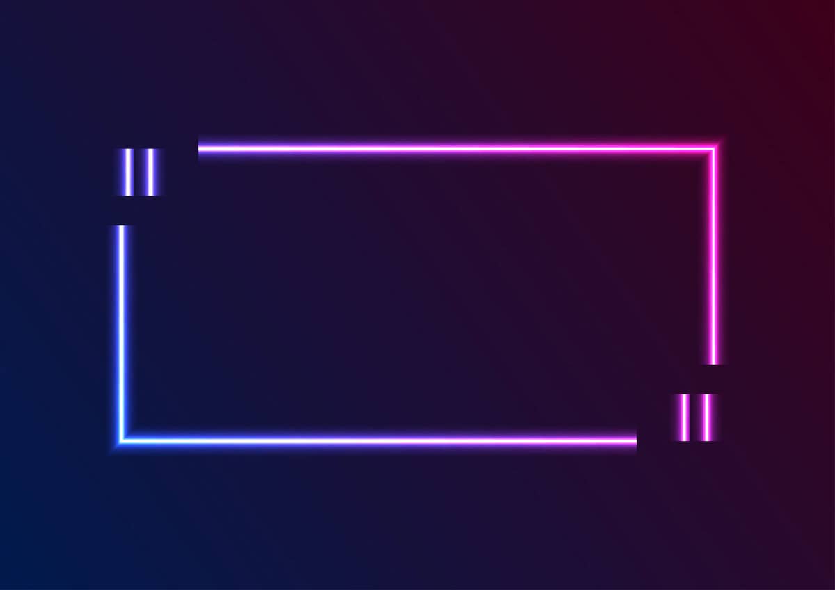 Quote speech bubble abstract laser neon frame background
