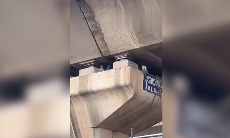 Bengaluru man found sleeping inside hollow cavity of flyover pillar