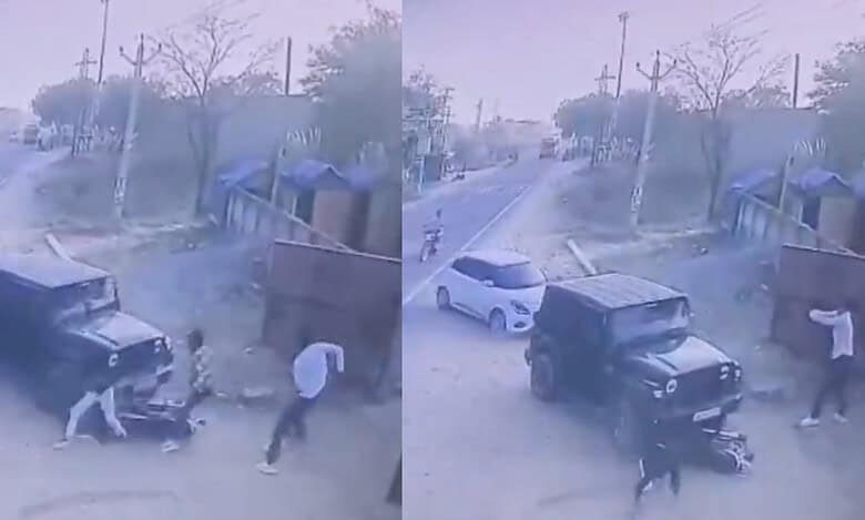 Rajasthan Gang War Caught on CCTV: Vehicles Attack Rival Group
