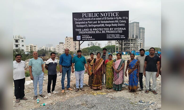 HYDRAA protects park land in Kondapur
